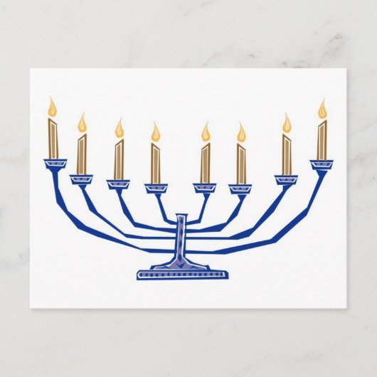 Traditionele Menorah Briefkaart (Voorkant)
