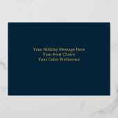 Traditionele  Menorah Happy Chanoeka Folie Feestdagenkaart (Achterkant)