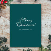 Traditionele Merry Christmas Rendieren in het bos Feestdagenkaart