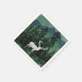 Traditionele Merry Christmas Rendieren in het bos Servet (Hoek)