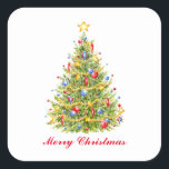 Traditionele Merry Christmas Tree Merry Stickers<br><div class="desc">Traditionele kerstboom stickers met groeten van een "vrolijk kerstfeest" is echt een klassieker. Zoveel gebruikers om deze Merry Christmas tree stickers te delen om het seizoen te vieren. Veel plezier! Origineel kunstwerk en ontwerp van Audrey Ascenzo.❤️</div>