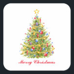 Traditionele Merry Christmas Tree Merry Stickers<br><div class="desc">Traditionele kerstboom stickers met groeten van een "vrolijk kerstfeest" is echt een klassieker. Zoveel gebruikers om deze Merry Christmas tree stickers te delen om het seizoen te vieren. Veel plezier! Origineel kunstwerk en ontwerp van Audrey Ascenzo.❤️</div>