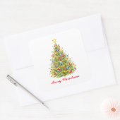 Traditionele Merry Christmas Tree Merry Stickers (Envelop)