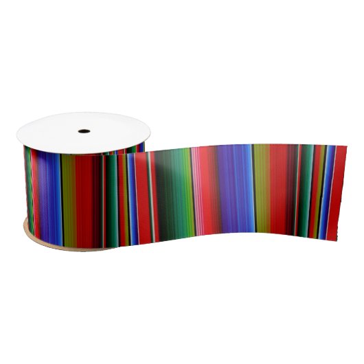 Traditionele Mexicaanse Blanket Fiesta Stripes Ser Satijnen Lint (Spoel)