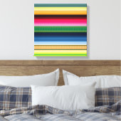 Traditionele Mexicaanse Blanket Serape Canvas Afdruk (Insitu (Slaapkamer))