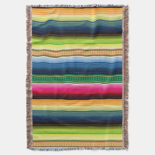 Traditionele Mexicaanse Blanket Serape Deken (Voorkant Verticaal)