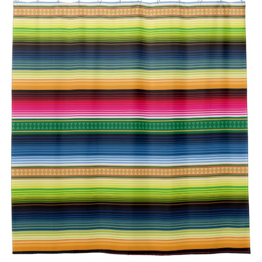 Traditionele Mexicaanse Blanket Serape Douchegordijn (Voorkant)