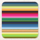 Traditionele Mexicaanse Blanket Serape Kartonnen Onderzetters (Voorkant)