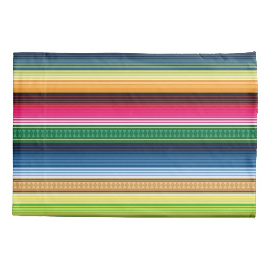 Traditionele Mexicaanse Blanket Serape Kussensloop (Achterkant)