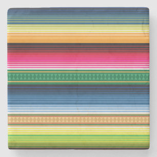 Traditionele Mexicaanse Blanket Serape Stenen Onderzetter