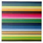 Traditionele Mexicaanse Blanket Serape Tegeltje (Voorkant)