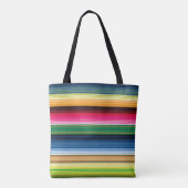 Traditionele Mexicaanse Blanket Serape Tote Bag (Achterkant)