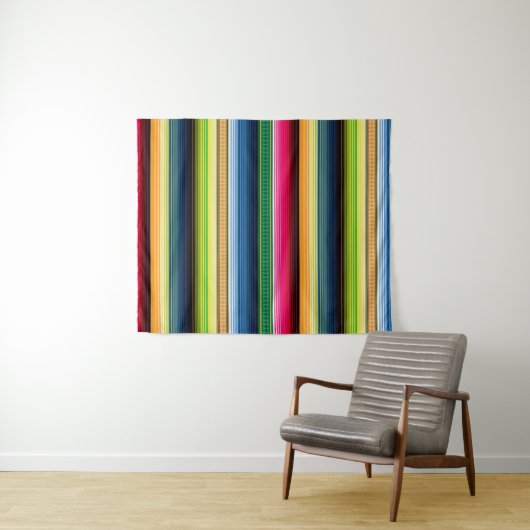 Traditionele Mexicaanse Blanket Serape Wandkleed (In Situ (horizontaal))