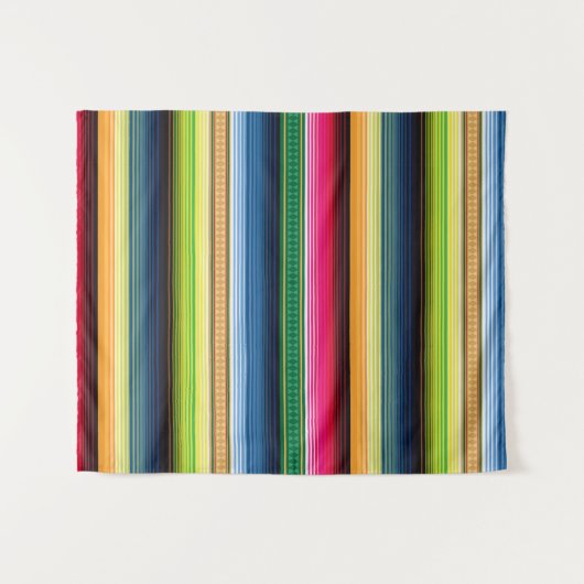 Traditionele Mexicaanse Blanket Serape Wandkleed (Voorkant (horizontaal))