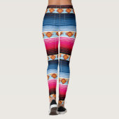 Traditionele Mexicaanse deken gestreepte Leggings (Achterkant)