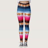 Traditionele Mexicaanse deken gestreepte Leggings (Voorkant)