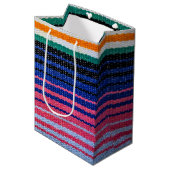 Traditionele Mexicaanse Fiesta Stripes Medium Cadeauzakje (Voorkant Gekanteld)