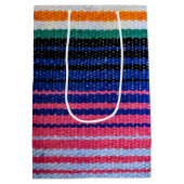 Traditionele Mexicaanse Fiesta Stripes Medium Cadeauzakje (Achterkant)