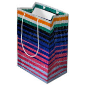 Traditionele Mexicaanse Fiesta Stripes Medium Cadeauzakje (Achterkant Gekanteld)