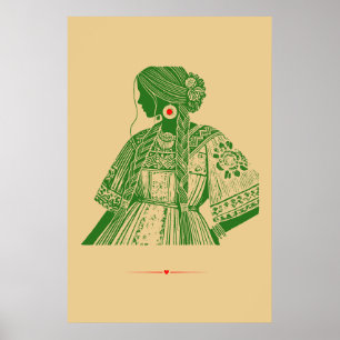 Traditionele Mexicaanse kledij Poster