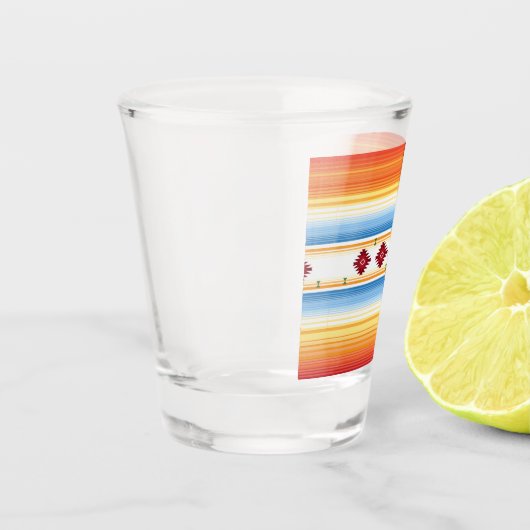 Traditionele Mexicaanse serape deken Shot Glas (Links)