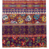 Traditionele Mexicaanse stijlpatchwork abstrac Douchegordijn (Voorkant)