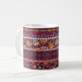Traditionele Mexicaanse stijlpatchwork abstrac Koffiemok (Voorkant links)