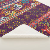 Traditionele Mexicaanse stijlpatchwork abstrac Sherpa Deken (3/4)