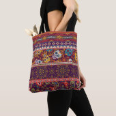 Traditionele Mexicaanse stijlpatchwork abstrac Tote Bag (Dichtbij)