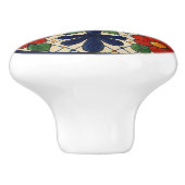 Traditionele Mexicaanse Talavera Floral Keramische Keramische Knop (Zijkant)