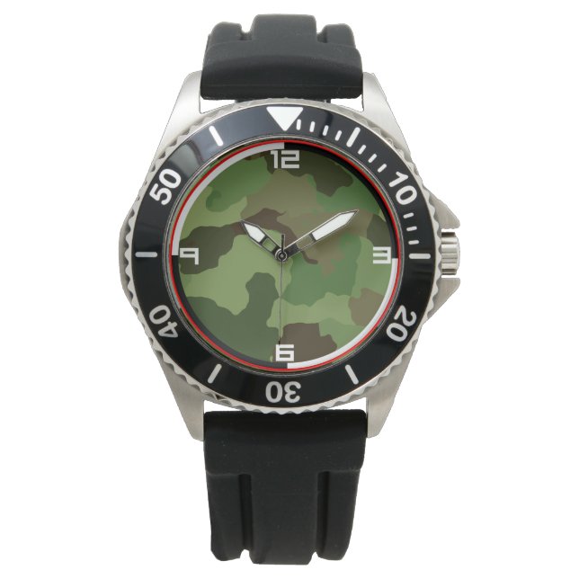 Traditionele militaire camouflage. horloge (Voorkant)
