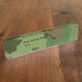 Traditionele militaire camouflage naambordje (Zijkant)