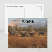 Traditionele modderhutten in Ghana Briefkaart (Voorkant / Achterkant)