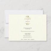 Traditionele moderne bruiloft antwoordkaart RSVP kaartje (Voorkant)