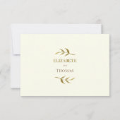 Traditionele moderne bruiloft RSVP kaart (Achterkant)