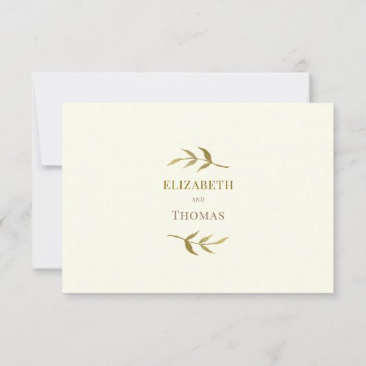 Traditionele moderne bruiloft RSVP kaart (Achterkant)