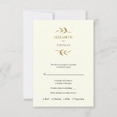 Traditionele moderne bruiloft RSVP kaart (Voorkant)