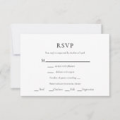 Traditionele moderne bruiloft RSVP kaart (Voorkant)