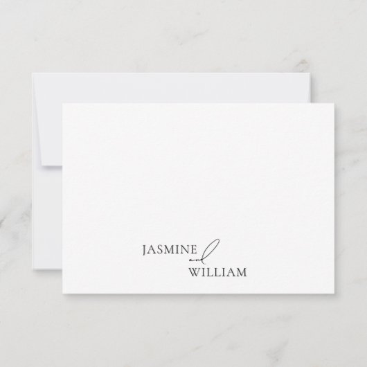 Traditionele moderne bruiloft RSVP kaart (Achterkant)