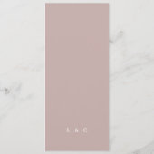 Traditionele moderne roze kalligrafie menu (Achterkant)