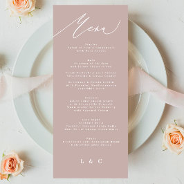 Traditionele moderne roze kalligrafie menu