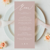 Traditionele moderne roze kalligrafie menu