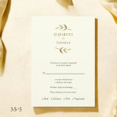 Traditionele moderne trouw RSVP kaart