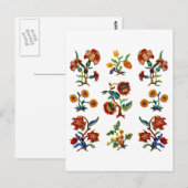 Traditionele Monmouth Jacobean borduurwerk Briefkaart (Voorkant / Achterkant)