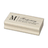 Traditionele Monogram Aangepaste naam & Retouradre Rubberstempel (Stempel)