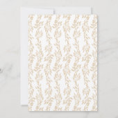 Traditionele Monogram Blush Crest Elegante Bruilof Kaart (Achterkant)