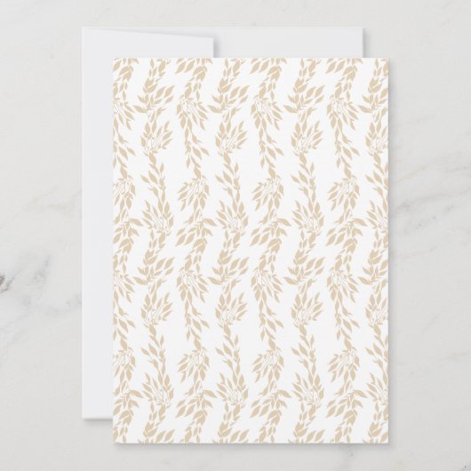 Traditionele Monogram Blush Crest Elegante Bruilof Kaart (Achterkant)