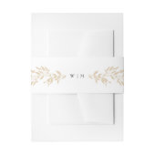 Traditionele Monogram Blush Crest Elegante Bruilof Uitnodigingen Wikkel (Voorkant Voorbeeld)