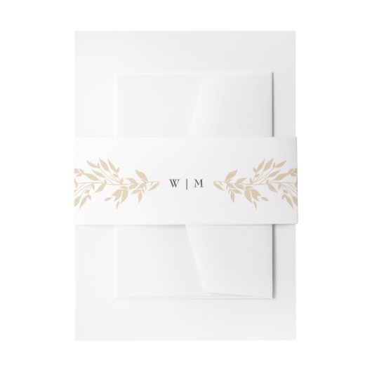 Traditionele Monogram Blush Crest Elegante Bruilof Uitnodigingen Wikkel (Voorkant Voorbeeld)