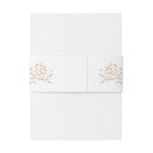 Traditionele Monogram Blush Crest Elegante Bruilof Uitnodigingen Wikkel (Achterkant Voorbeeld)